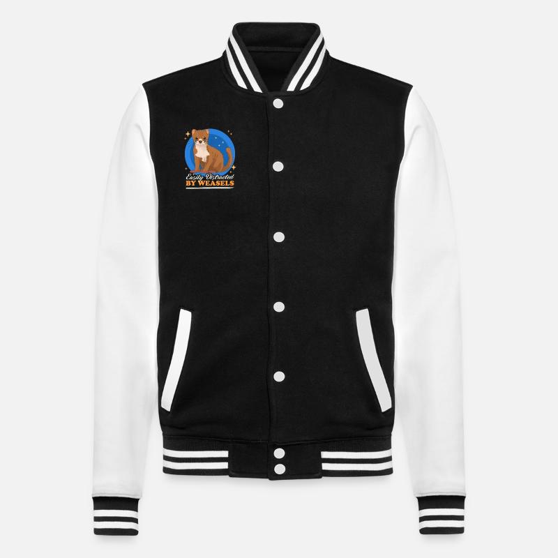 Belette naine belette Hermännchen cadeau - Veste Teddy - noir/blanc