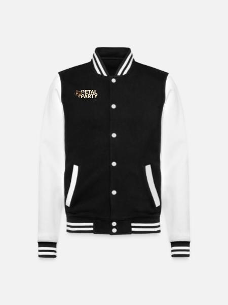 Wildflower Fields Wildflowers Bluebonnet - College Sweat Jacket - black/white
