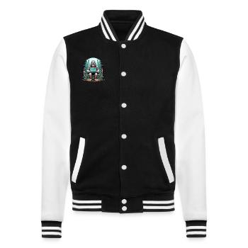 Ethical Hacking Analyst Ethical Cyber Security - College Sweat Jacket - black/white - Front - Nik (191cm) & Marisol (170cm)