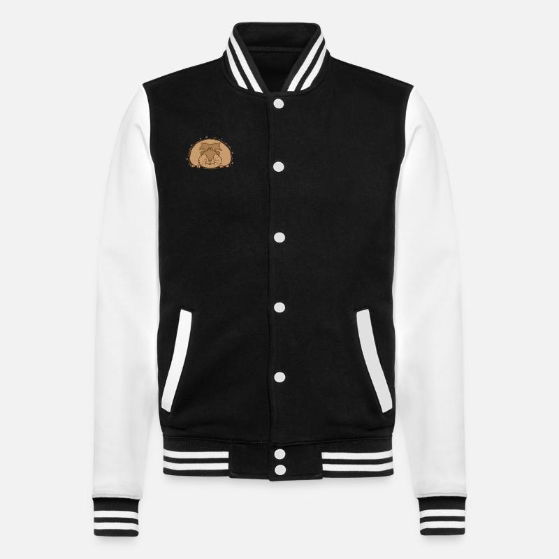 dicker Lemming Nagetier - College-Sweatjacke - Schwarz/Weiß