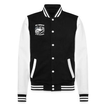Knight Knight Medieval Renaissance Armor - College Sweat Jacket - black/white - Front - Nik (191cm) & Marisol (170cm)