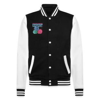 Crochet Expert au Crochet Crochet Crochet Cadeau - Veste Teddy - noir/blanc - Devant - Nik (191cm) & Marisol (170cm)