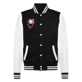 Axolotl - Veste Teddy - noir/blanc - Devant - Nik (191cm) & Marisol (170cm)