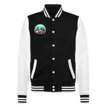 axolotl - Veste Teddy - noir/blanc - Devant - Nik (191cm) & Marisol (170cm)