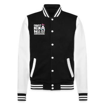 Dog Dog Owner Dog Owner Dog Trainer Dogs - College Sweat Jacket - black/white - Front - Nik (191cm) & Marisol (170cm)