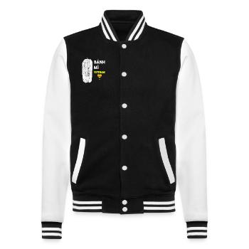 Vietnam Viet Banh Mi Brot Vietnamese I Geschenk - College-Sweatjacke - Schwarz/Weiß - Vorne - Nik (191cm) & Marisol (170cm)