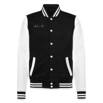 Goldwaschen Herzschlag Schürfen von Miner Gold - College-Sweatjacke - Schwarz/Weiß - Vorne - Nik (191cm) & Marisol (170cm)