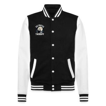 Saltwater Therapy Cruise Ship Vacation Group - College-Sweatjacke - Schwarz/Weiß - Vorne - Nik (191cm) & Marisol (170cm)