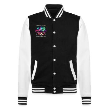 Polarlicht-aurora-verfolger Alaska Wilderness - College-Sweatjacke - Schwarz/Weiß - Vorne - Nik (191cm) & Marisol (170cm)