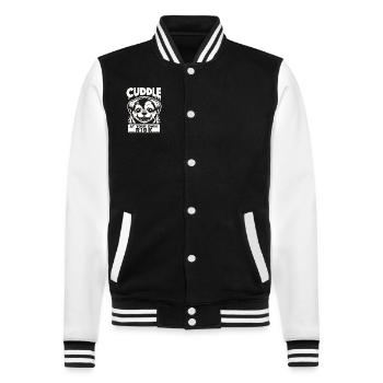 Horror Dog Halloween Spooky Dog Lover Gothic Dog - College Sweat Jacket - black/white - Front - Nik (191cm) & Marisol (170cm)
