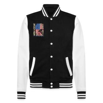 Medical Assistant Live Love Save Lives - College Sweat Jacket - black/white - Front - Nik (191cm) & Marisol (170cm)