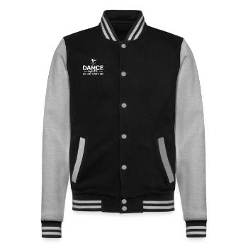 Ballet Dance Mode all Day every Day - College-Sweatjacke - Schwarz/Grau meliert - Vorne - Nik (191cm) & Marisol (170cm)