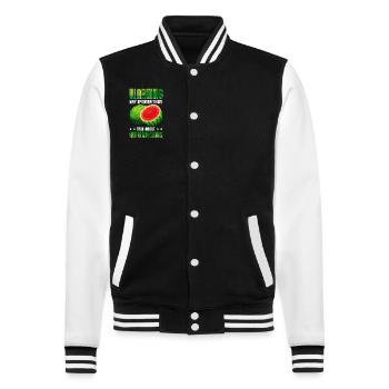 Pastèque Angurie Arbuse pâtisserie cadeau - Veste Teddy - noir/blanc - Devant - Nik (191cm) & Marisol (170cm)