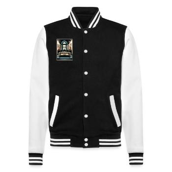 Horreur psychologique suspense psychiatrique - Veste Teddy - noir/blanc - Devant - Nik (191cm) & Marisol (170cm)