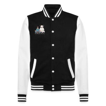 Rodeo Bull Riding Livestock Show Farmer Cattle - College Sweat Jacket - black/white - Front - Nik (191cm) & Marisol (170cm)