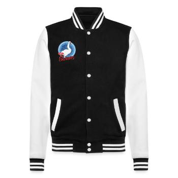 Schwan Schwanenliebhaber Schwäne Geschenk - College-Sweatjacke - Schwarz/Weiß - Vorne - Nik (191cm) & Marisol (170cm)