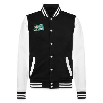 Experte für schlechte Landung, gebrochener Finger, gebrochener Knochenknochen - College-Sweatjacke - Schwarz/Weiß - Vorne - Nik (191cm) & Marisol (170cm)