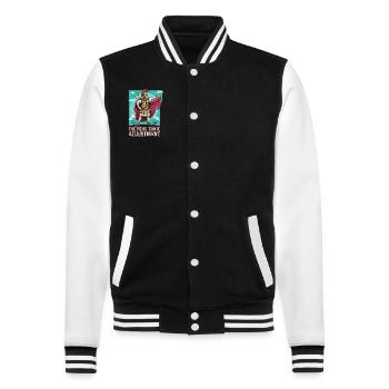 Julius Caesar Roman History Roman Empire - College Sweat Jacket - black/white - Front - Nik (191cm) & Marisol (170cm)