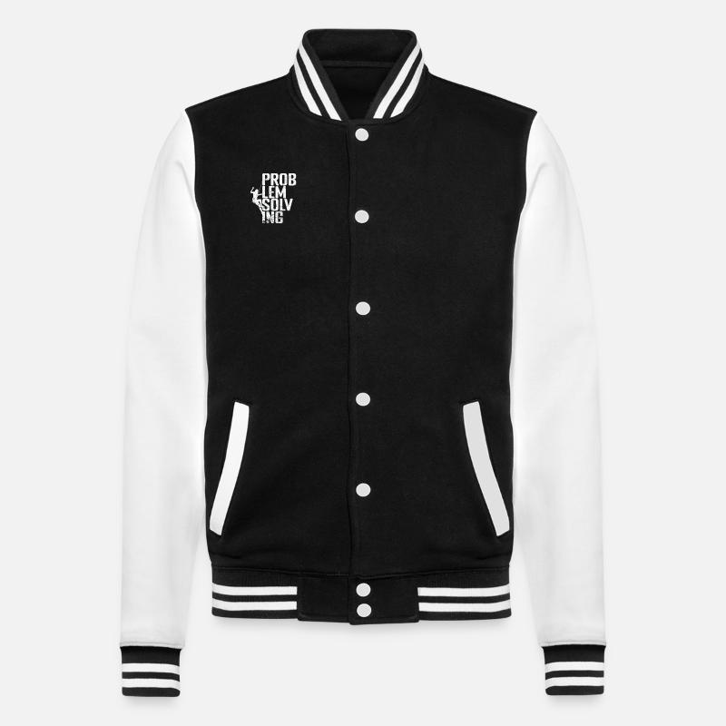 Problem Solving Bouldering - College Sweat Jacket - black/white
