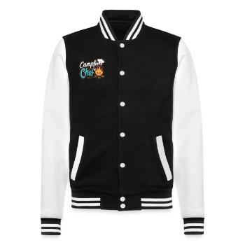 Scout Camping Randonnée en plein air autour d’un feu de camp - Veste Teddy - noir/blanc - Devant - Nik (191cm) & Marisol (170cm)