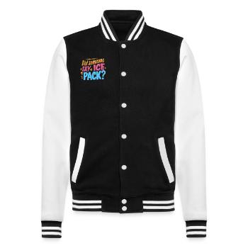 School Nurse Nursing Clinic Medical Stuff - College Sweat Jacket - black/white - Front - Nik (191cm) & Marisol (170cm)