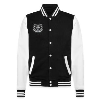 Ostara Eostre Equinox Witch Pagan Goddess Rituals - College Sweat Jacket - black/white - Front - Nik (191cm) & Marisol (170cm)