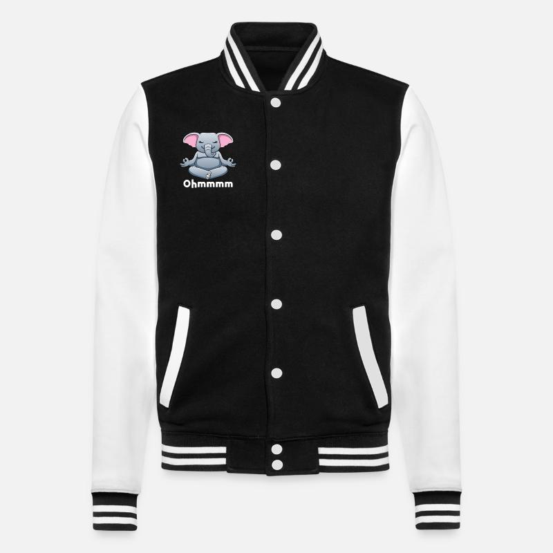 Yoga, Méditer, Conscience, Méditation - Veste Teddy - noir/blanc