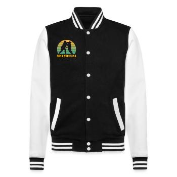 Lutte de sumo - Veste Teddy - noir/blanc - Devant - Nik (191cm) & Marisol (170cm)