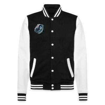 Fossil Hunter, Fossil Hunter, Paleontologist - College Sweat Jacket - black/white - Front - Nik (191cm) & Marisol (170cm)