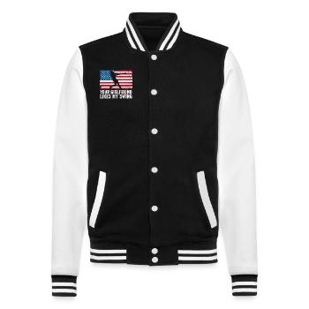 Ta copine aime ma balançoire - Veste Teddy - noir/blanc - Devant - Nik (191cm) & Marisol (170cm)