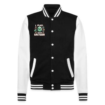 Microbiologist Microbiology Lab Staph Biology - College Sweat Jacket - black/white - Front - Nik (191cm) & Marisol (170cm)