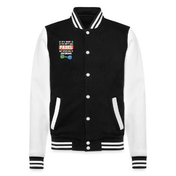 Padel Paddel Schläger Tennis Sport I Geschenk - College-Sweatjacke - Schwarz/Weiß - Vorne - Nik (191cm) & Marisol (170cm)
