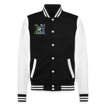 My First Cruise Family Vacation - Fun - College Sweat Jacket - black/white - Front - Nik (191cm) & Marisol (170cm)