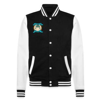 I'd Rather Be Cruising Cruise Ship Cruise Vacation - College Sweat Jacket - black/white - Front - Nik (191cm) & Marisol (170cm)