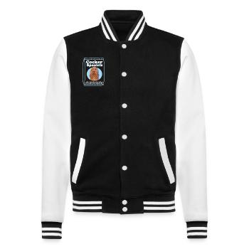 Cocker Spaniel | English Cocker Spaniel Gift - College Sweat Jacket - black/white - Front - Nik (191cm) & Marisol (170cm)