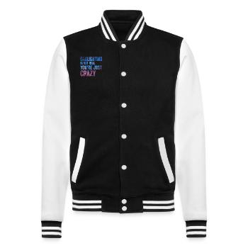 Gaslighting extrême : vous n’êtes pas fou - Veste Teddy - noir/blanc - Devant - Nik (191cm) & Marisol (170cm)