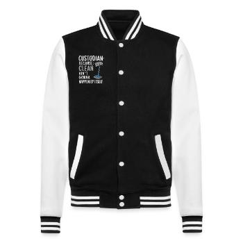 School administrators School staff Caretakers - College Sweat Jacket - black/white - Front - Nik (191cm) & Marisol (170cm)