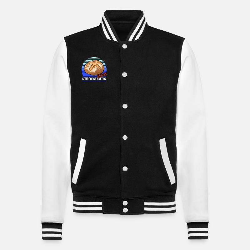 Sauerteigbrot Sauerteig Brote Geschenk - College-Sweatjacke - Schwarz/Weiß