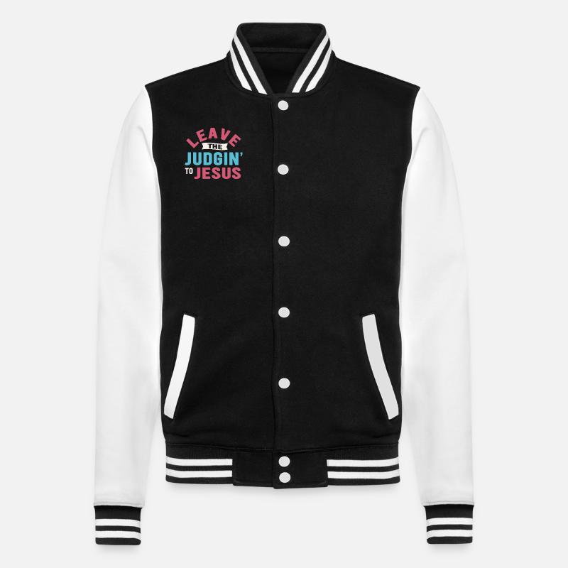 Überlassen Sie das Urteil Jesus - College-Sweatjacke - Schwarz/Weiß
