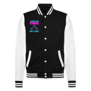 Ethical Hacker Cybersecurity Expertise - College Sweat Jacket - black/white - Front - Nik (191cm) & Marisol (170cm)