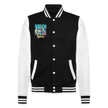 Travel Spain City Valencia - College Sweat Jacket - black/white - Front - Nik (191cm) & Marisol (170cm)