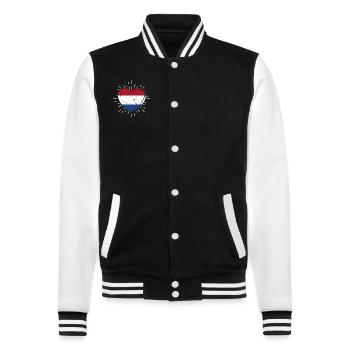 Pays-Bas Pays-Bas Pays-Bas - Veste Teddy - noir/blanc - Devant - Nik (191cm) & Marisol (170cm)