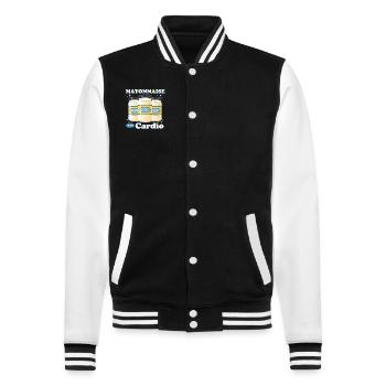Mayonnaise Mayo Lover Gift - College Sweat Jacket - black/white - Front - Nik (191cm) & Marisol (170cm)