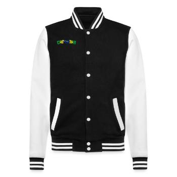 Capoeira - College-Sweatjacke - Schwarz/Weiß - Vorne - Nik (191cm) & Marisol (170cm)