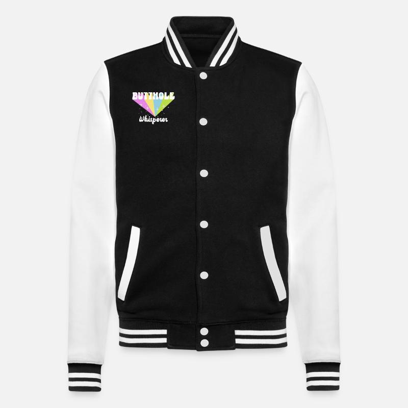 Arschloch-Flüsterer - College-Sweatjacke - Schwarz/Weiß