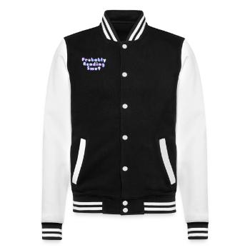 Wahrscheinlich lesen Schmutz Vintage-Bücher Schmutz - College-Sweatjacke - Schwarz/Weiß - Vorne - Nik (191cm) & Marisol (170cm)