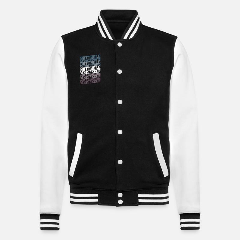 Arschloch-Flüsterer - College-Sweatjacke - Schwarz/Weiß