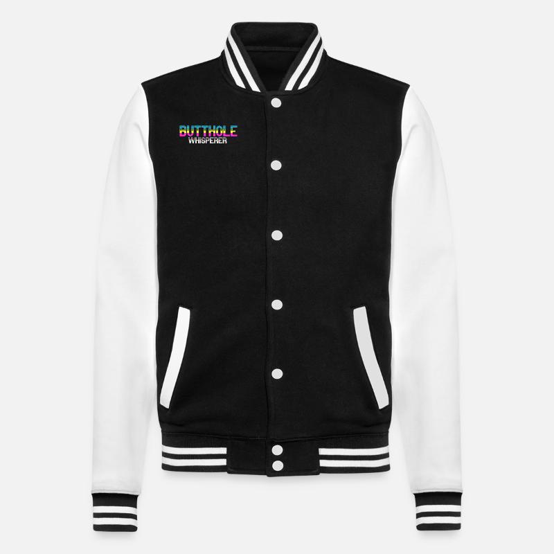 Arschloch-Flüsterer - College-Sweatjacke - Schwarz/Weiß