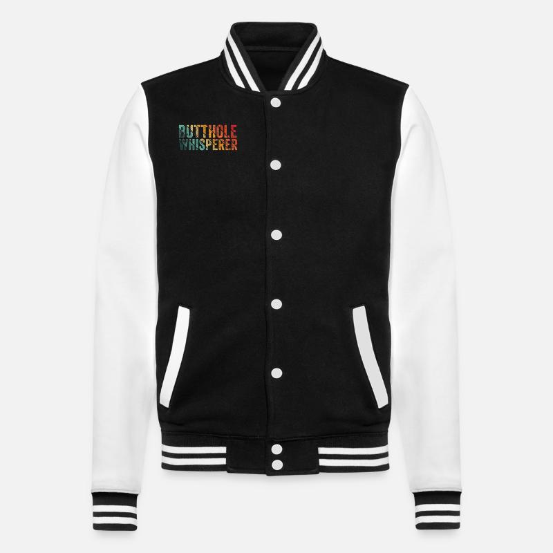 Arschloch-Flüsterer - College-Sweatjacke - Schwarz/Weiß