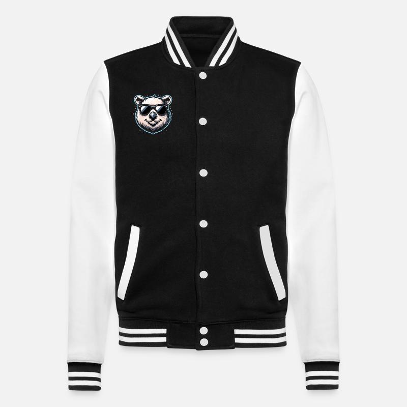 Feeling Wombat-Tastic Today - Funny Wombat - College Sweat Jacket - black/white